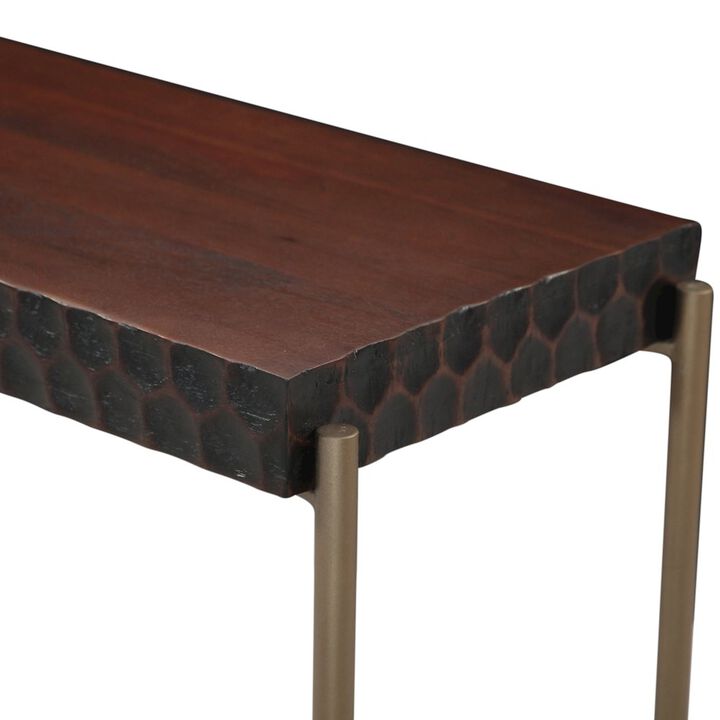 World Interiors Vallarta 58" Console Table in Two Tone