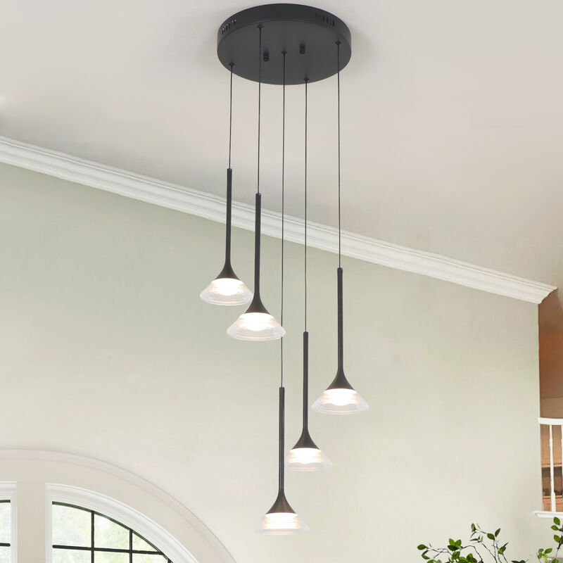 5 lights Cluster Chandelier Kitchen Island Pendant Stairs LED Dimmable image number 3