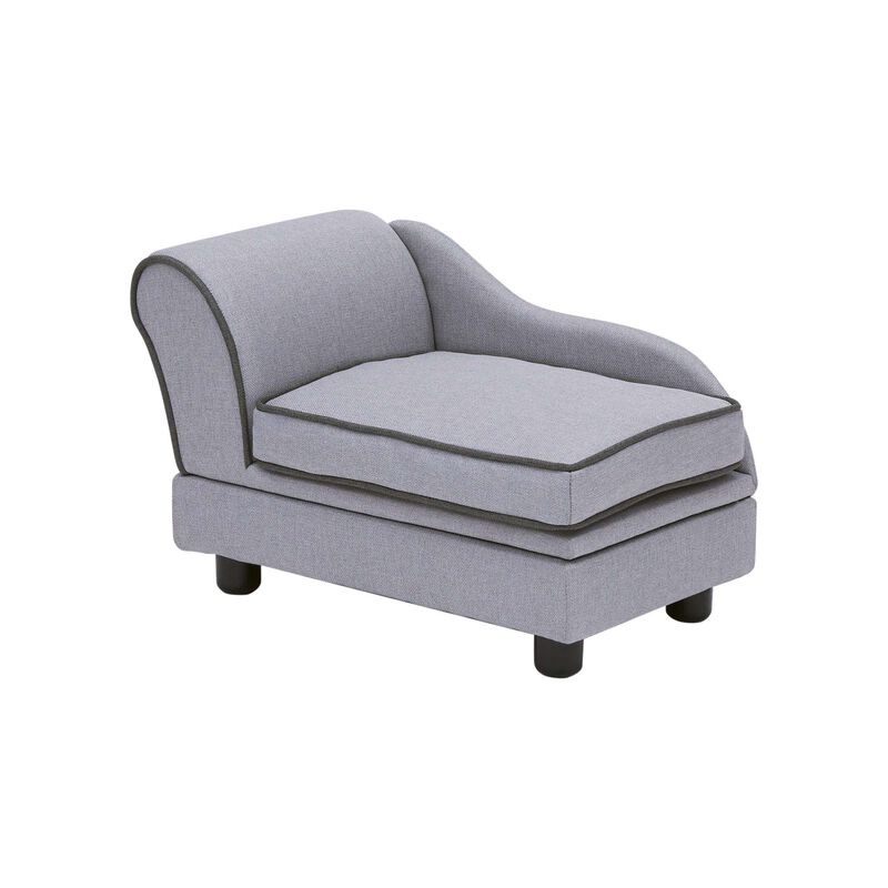 Ivan Chaise Lounge with Storage for Cats and Small Dogs, Light Gray image number 3