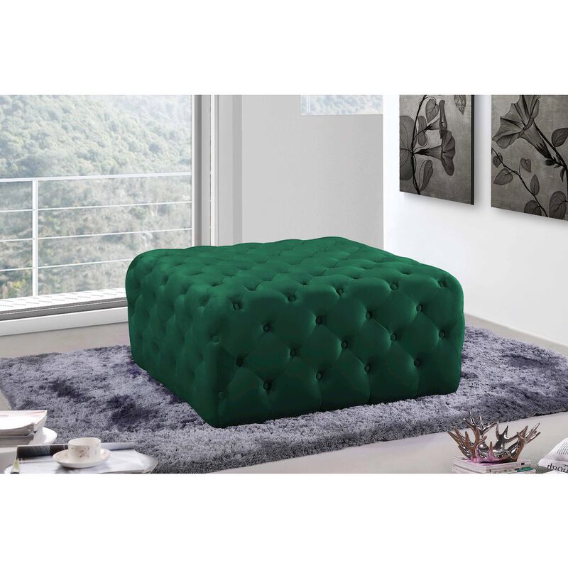 Meridian Furniture Ariel Velvet Ottoman/Bench