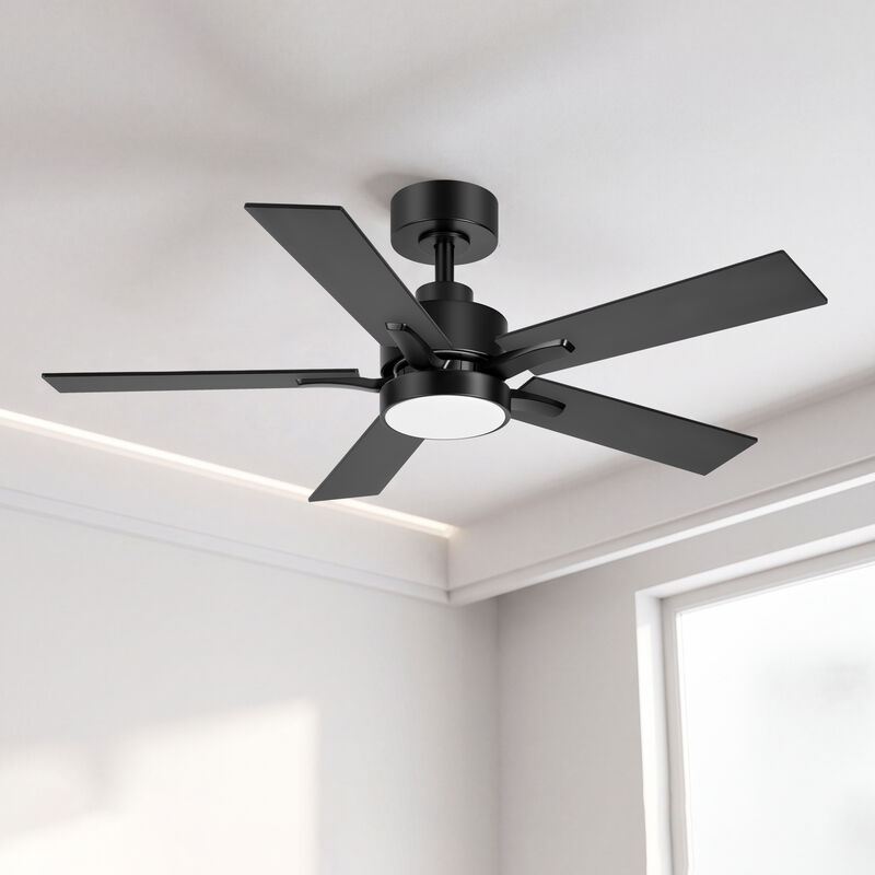 Breezary 42" LED Ceiling Fan with Light , Modern Indoor Fan, 5 Blade, Remote Control, 6 Speed image number 9