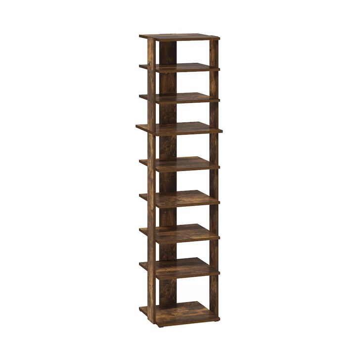 9-Tier Vertical Space Saving Free Standing Shoe Tower, Shoe Rack