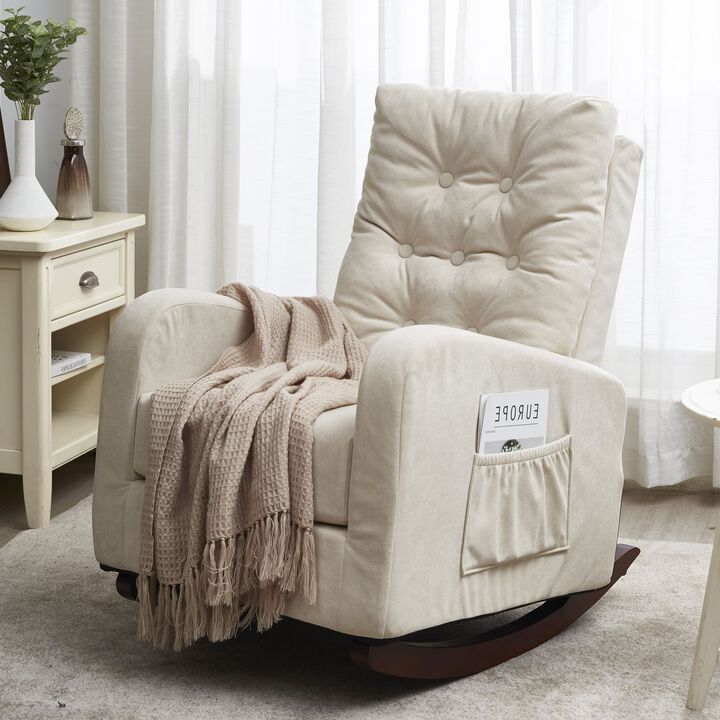 Hivvago Single Sofa Living Room Chair Lazy Recliner Comfortable Fabric High Back Armchair