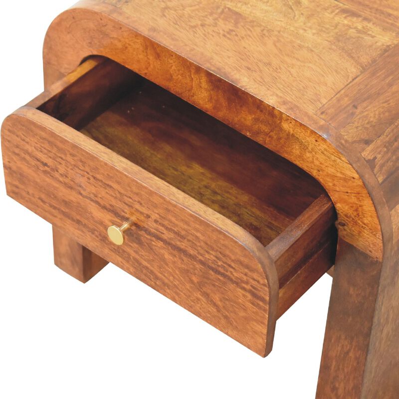 Artisan Furniture Darcy 1 Drawer Chestnut Solid Wood Nightstand