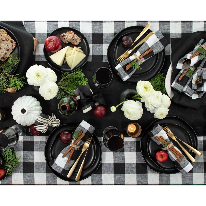 Solino Home 100% Pure Linen Tablecloth - Buffalo Check