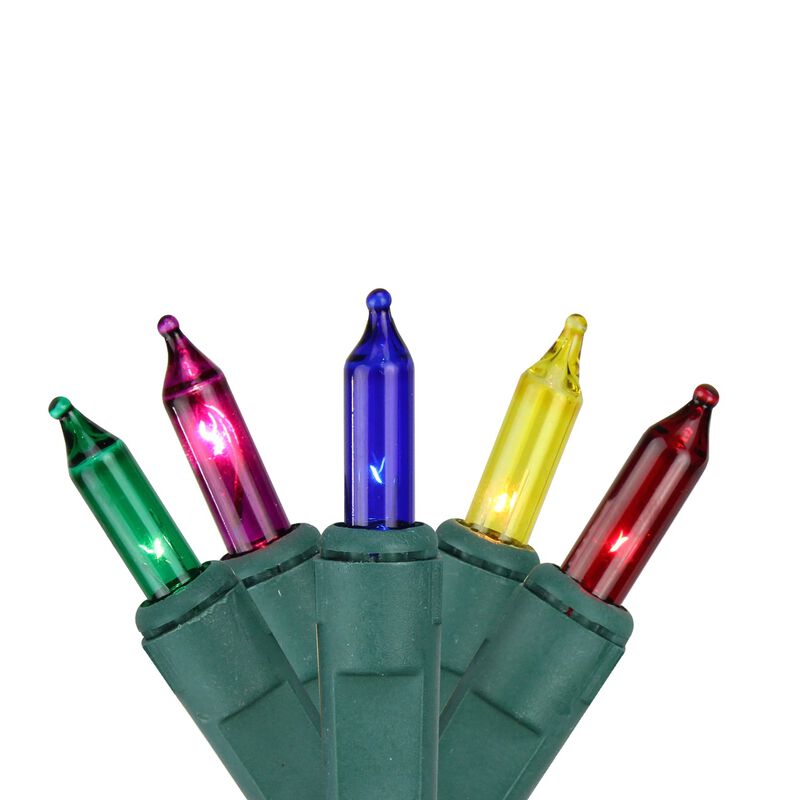 4' x 6' Multi-Color Mini Net Mesh Style Christmas Lights  Green Wire image number 1