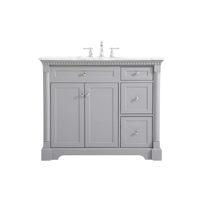 Elegant Kitchen and Bath 42 inch Single bathroom vanity in  Grey