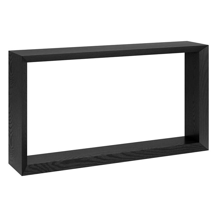 Hudson&Canal Osmond 55 Wide Rectangular Console Table in Black Grain