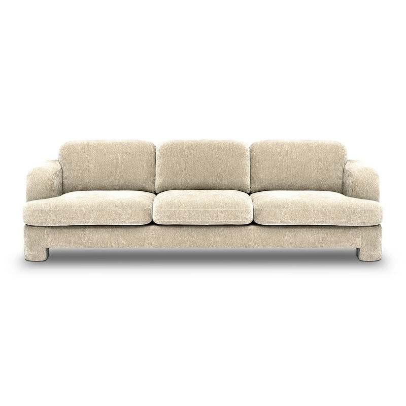 Halsey Brown Textured Fabric Sofa image number 0