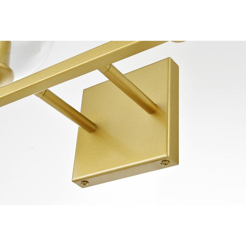 Living District Foster 4 light Brass and Clear Bath Sconce