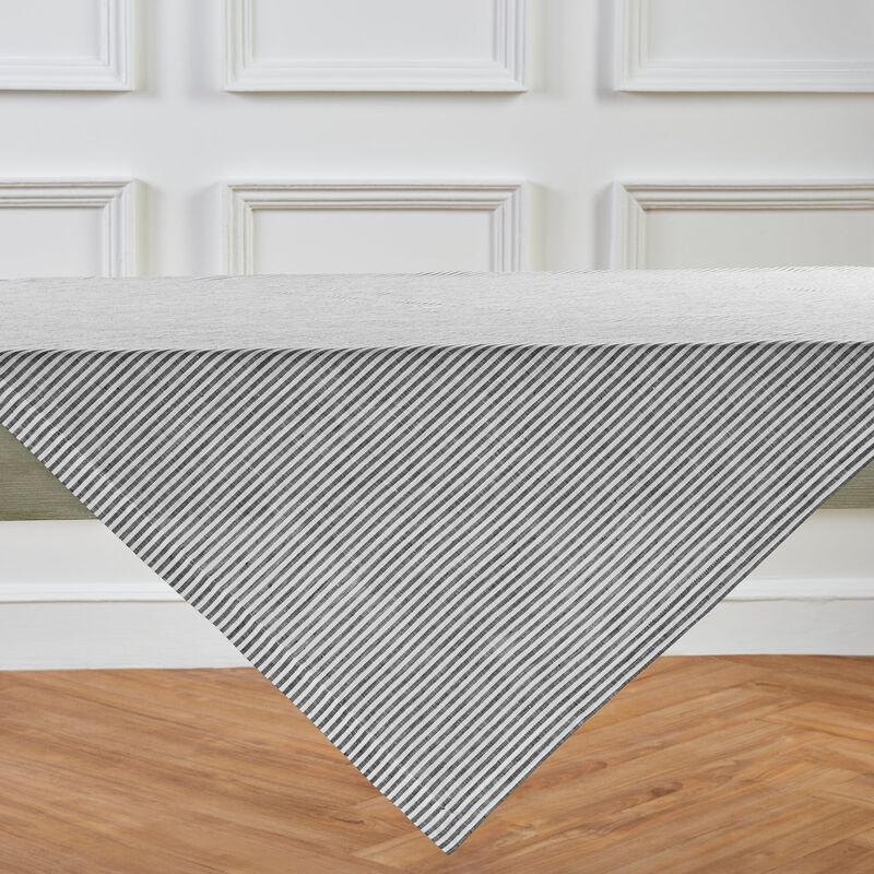 Linen Table Throw - Narrow Stripe