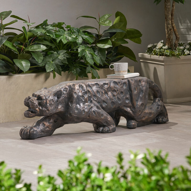 Streamdale Exquisite Leopard Bench Antique Copper Oasis for Your Patio