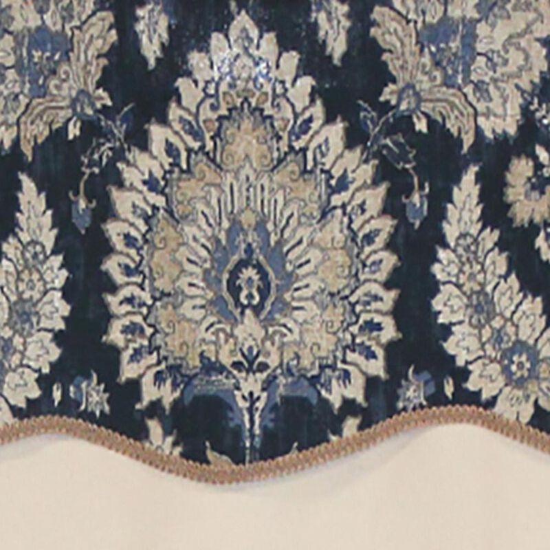 RLF Home Wakeshire Glory Valance Garnet. 3" Rod Pocket, Layered, Trimmed. 50"W X 16"L