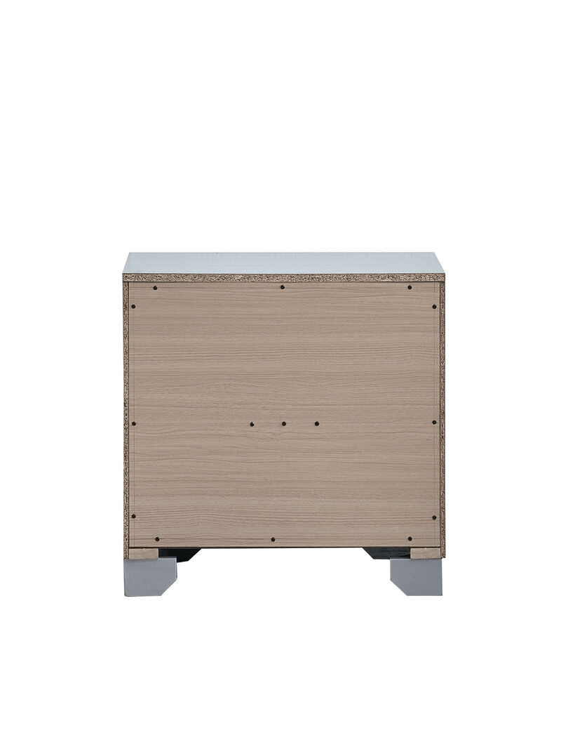 Murry Silver 2-Drawer 24 in. W Nightstand image number 3