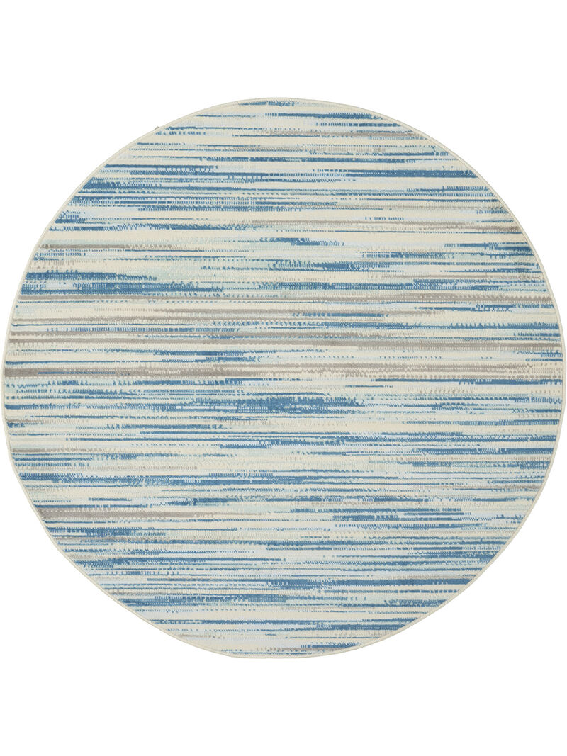 Jubilant JUB04 Blue 5'3" x Round Rug