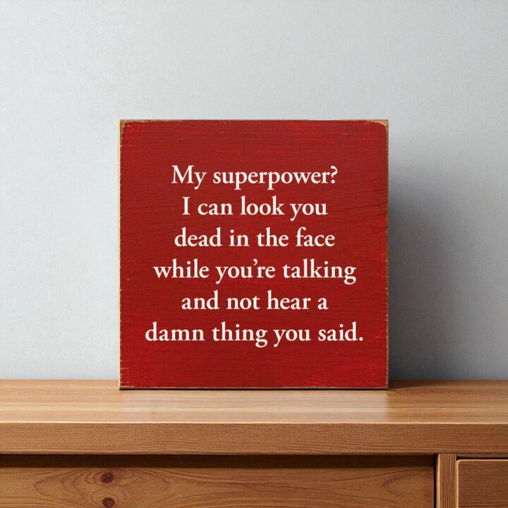 Funny Sarcastic Wooden Sign Wall Decor for Home or Office