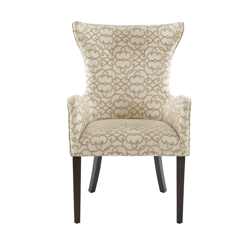Gracie Mills Emmalee 2-Peice Upholstered Arm Dining Chair Set image number 1