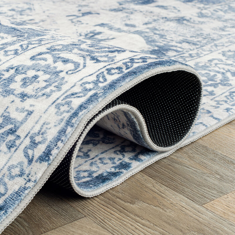 World Rug Gallery Traditional Vintage Distressed Washable Non Slip Area Rug:  Stain & Fade-Resistant,  Low Pile image number 3