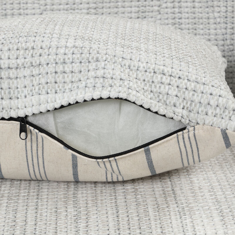 Merax Modern Chenille Convertible Loveseat Sofa image number 7