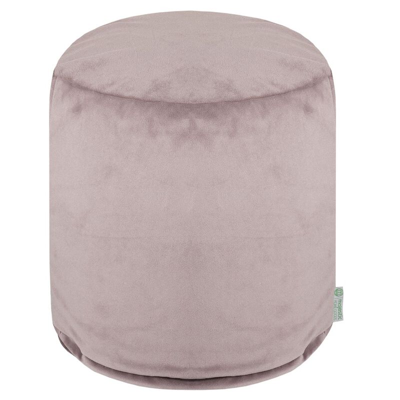 Majestic Home Goods Pouf Faux Suede steel