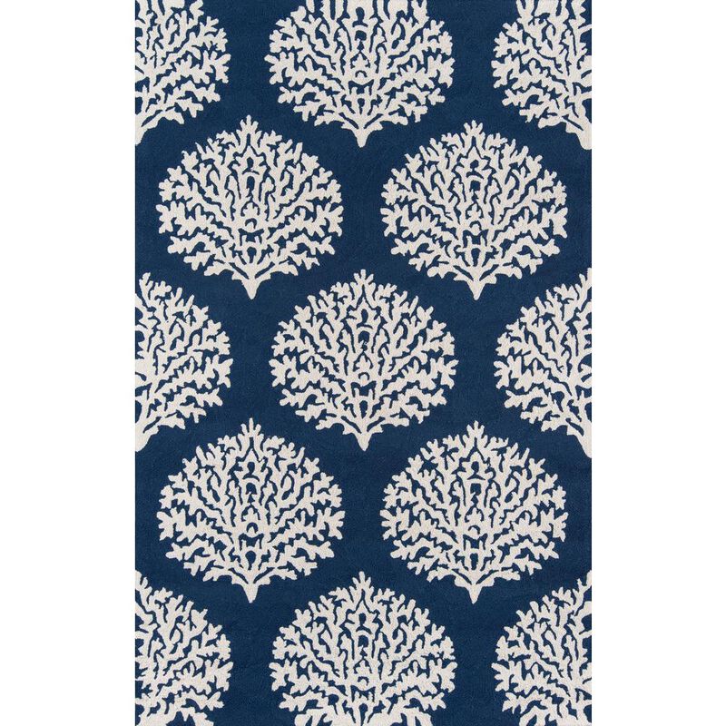 Momeni Contemporary Rectangle Area Rug, Navy, 3'9 X 5'9