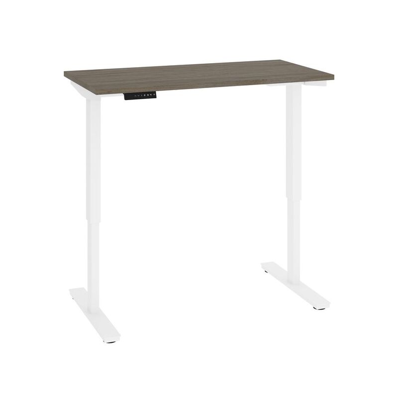 Bestar Viva 48W x 24D Electric Standing Desk , Walnut Grey