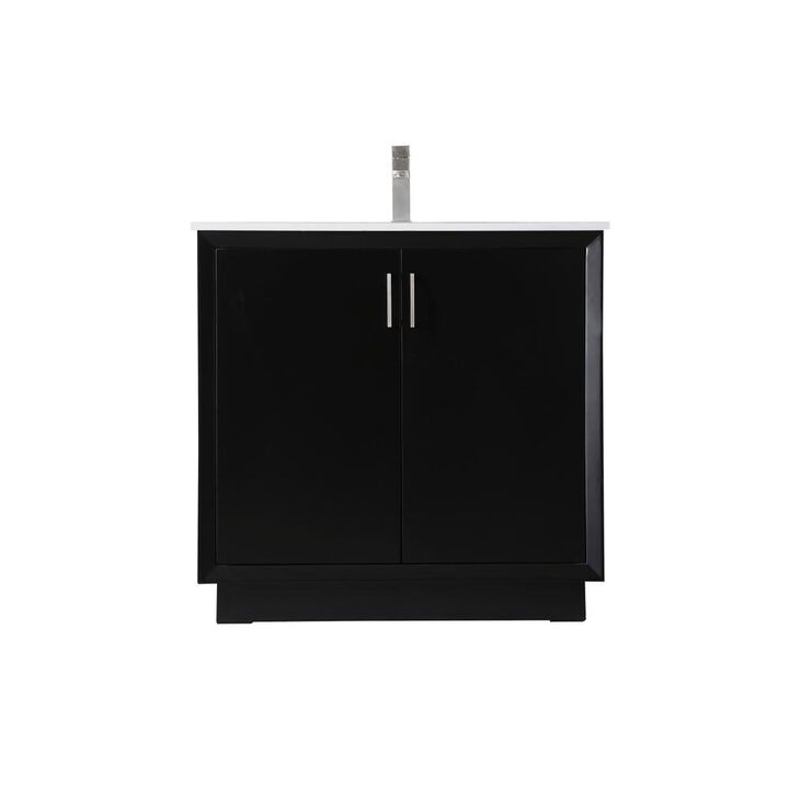 Elegant Kitchen and Bath 36 Inch SIngle Bathroom Vanity In Black