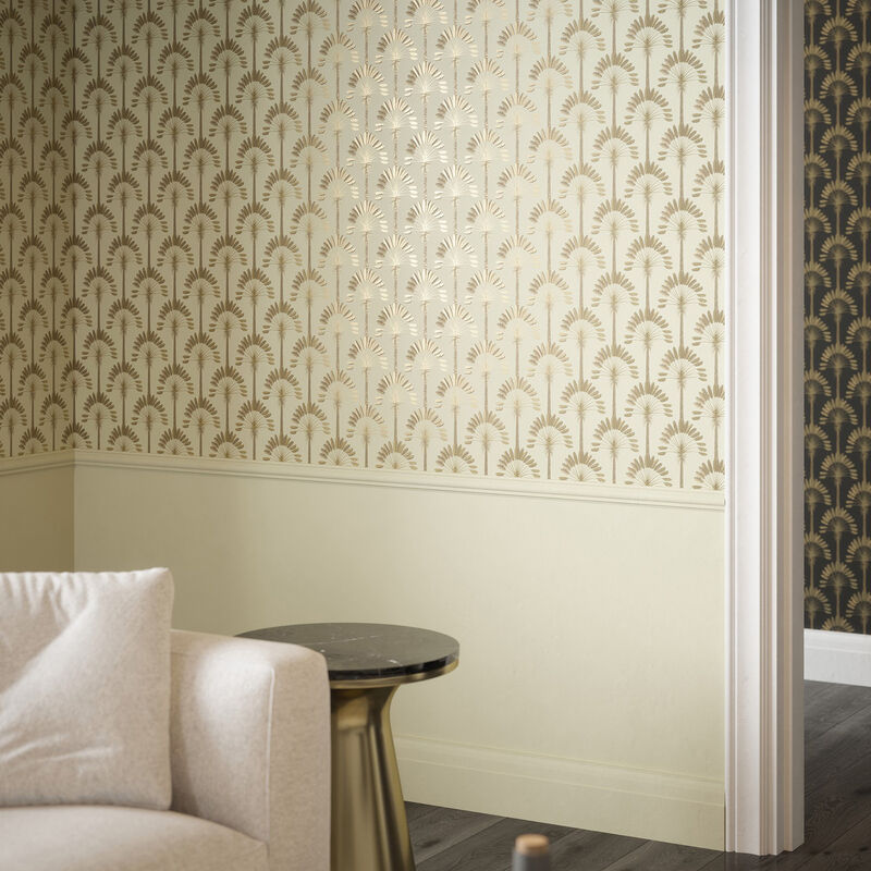 Sylvia Gold Palm Palace Wallpaper image number 2