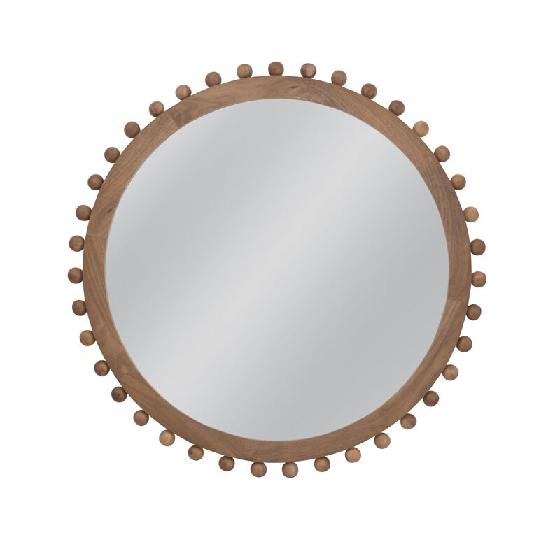 Round Renn Wall Mirror in Brown