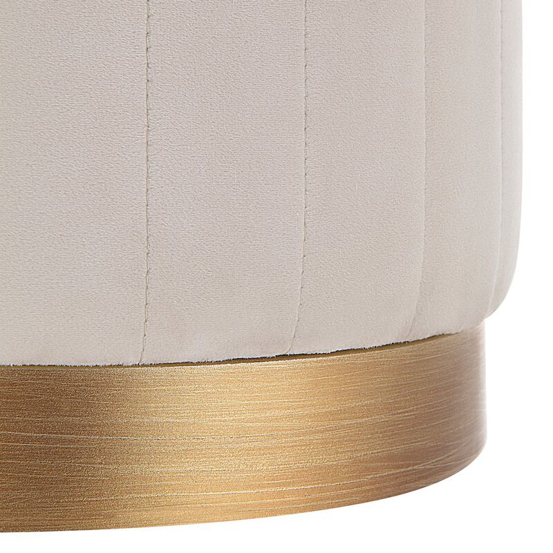 Renwil Baylor Ottoman In Cream Color