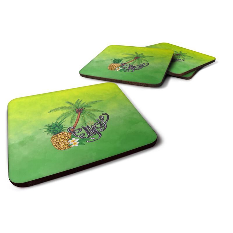 Caroline's Treasures BB7456FC Summer Enjoy Foam Set of 4 coasters, Multicolor