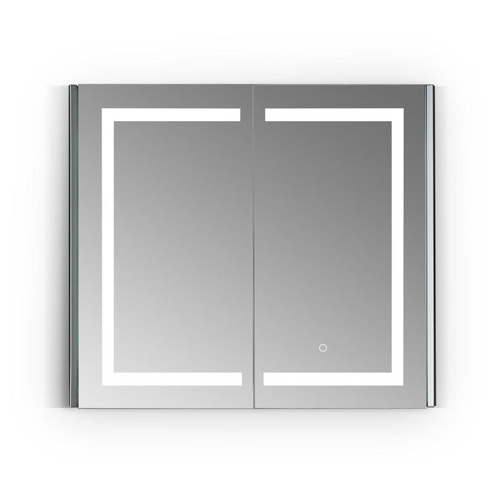 Altair Frameless Surface-Mount/Recessed LED Lighted Bathroom Medicine Cabinet