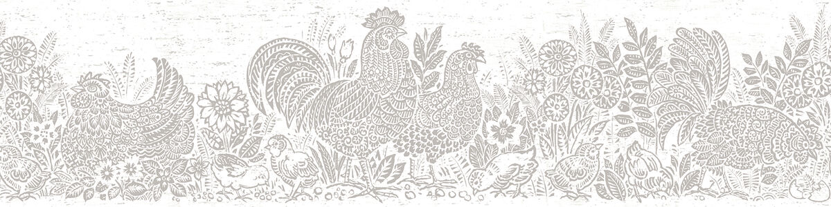 Parton Light Grey Chicken Wallpaper