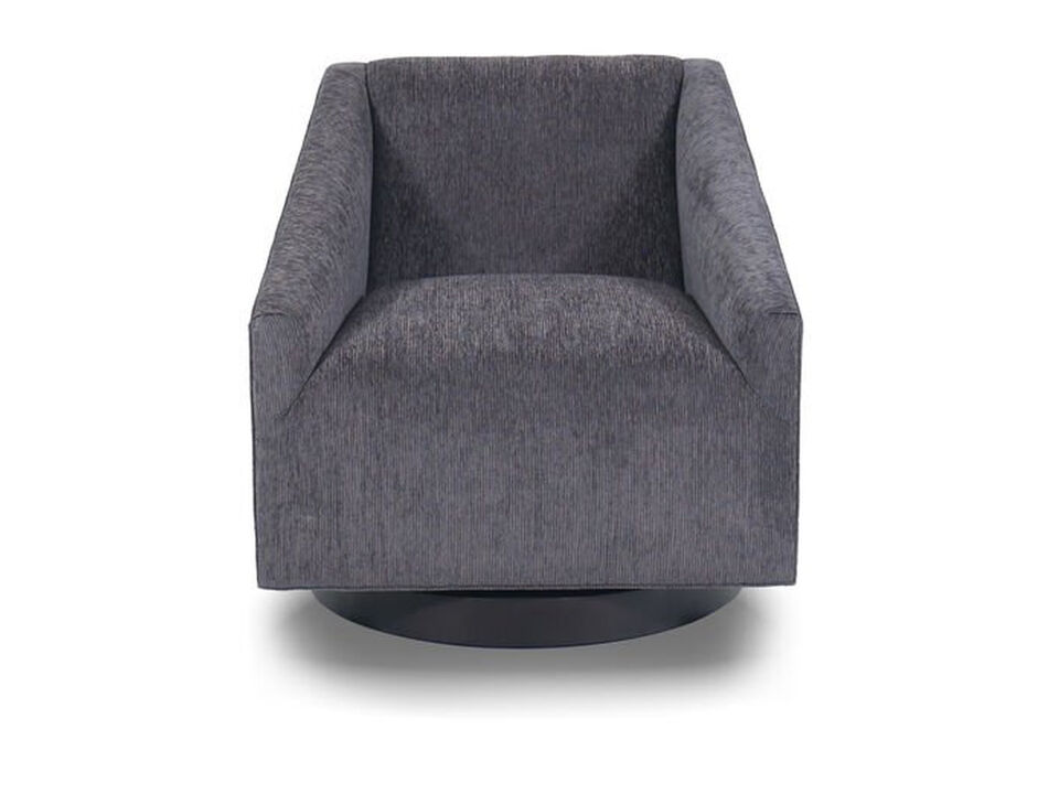 Simon Ink 31" Swivel Chair with Wood Base