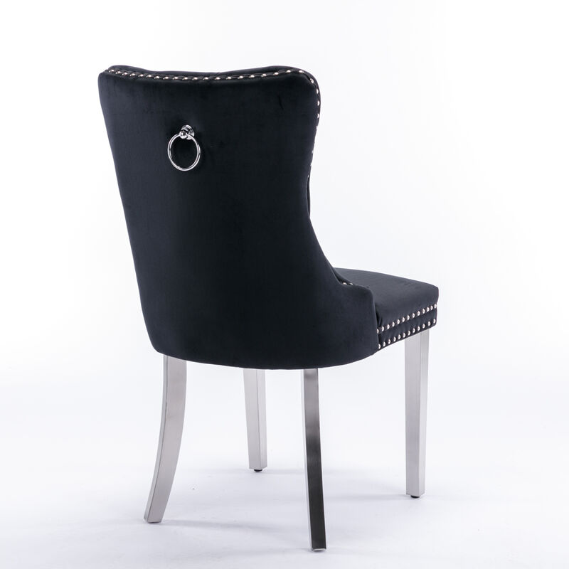 Streamdale Nikki Velvet Tufted Dining Chair image number 5