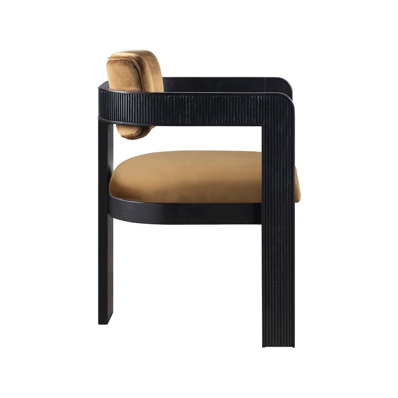 Meridian Furniture Sacha Saddle Velvet Dining Chair, Set of 2