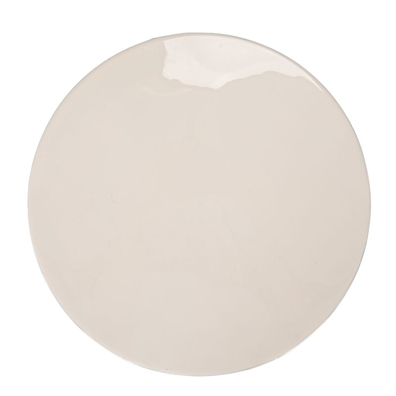 Rowena Interiors White Metal Stripe Accent Table image number 1