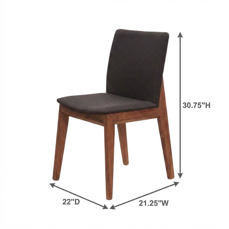 Starlight Canyon Home Mid-Century Dining Chairs Set of 2, Upholstered Accent Chair,Black image number 1