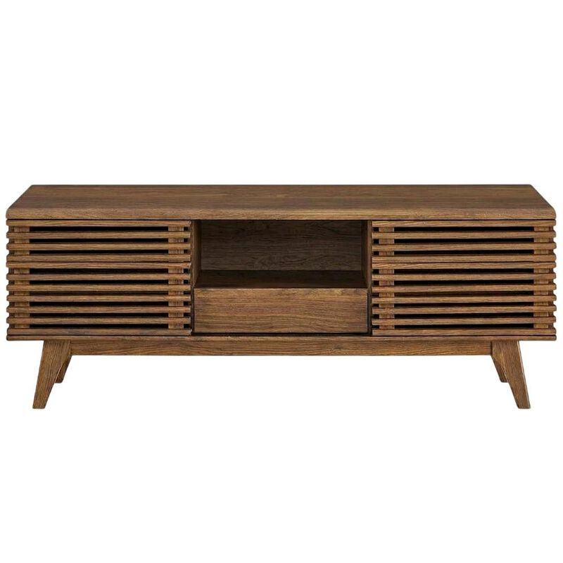 Wood TV Stand in Elegant Finish with Ample Storage Space image number 0