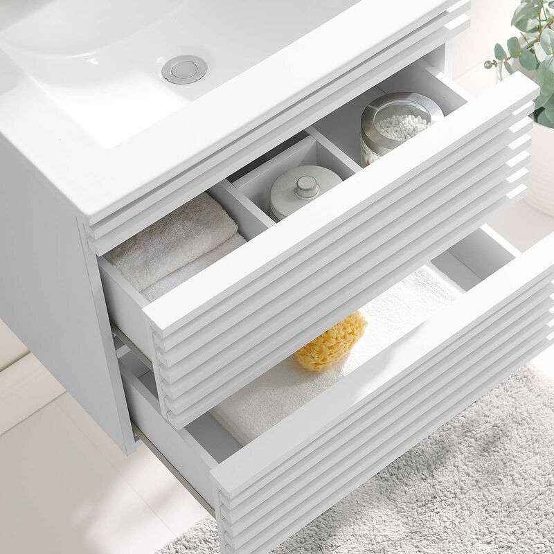 Render 24" Wall-Mount Bathroom Vanity image number 1