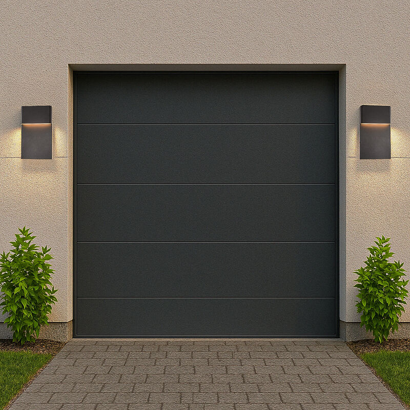 1-Light H15 in Modern Simple Square 13W Integrated LED Outdoor Wall Sconce with Dusk to Dawn Sensor in Matte Black for Porch Patio image number 3