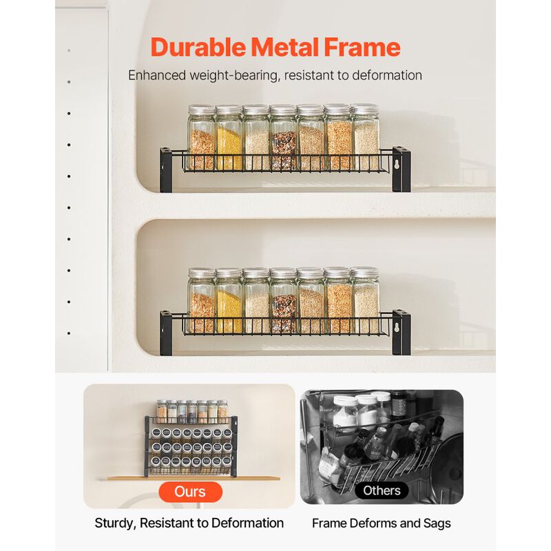 4 Tier Detachable Spice Rack Organizer for Cabinet and Kitchen Storage image number 6