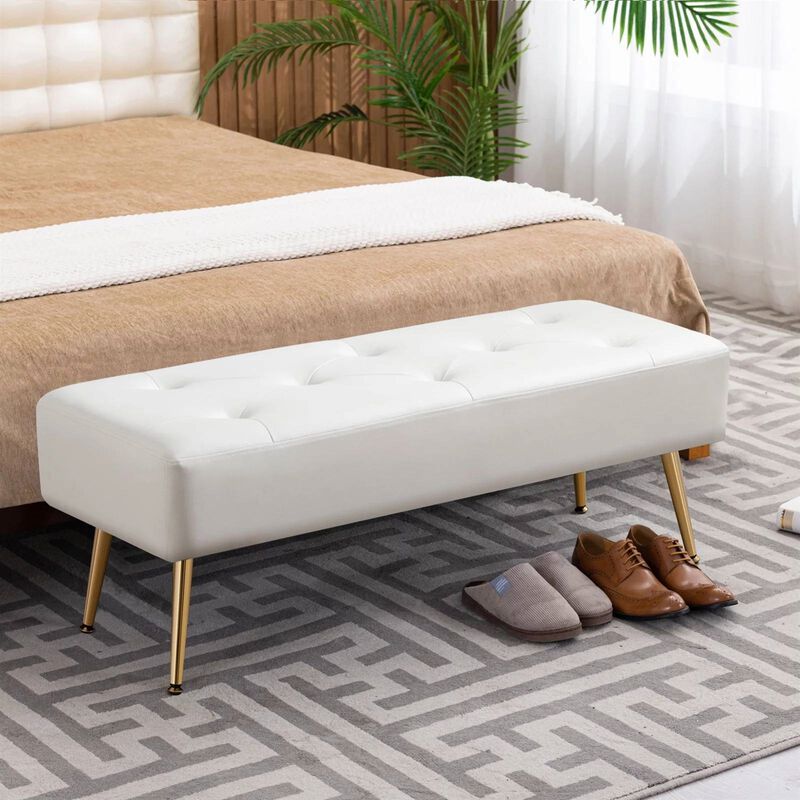 Modern Upholstered Bed Bench Ottoman – Stylish Bedroom Accent