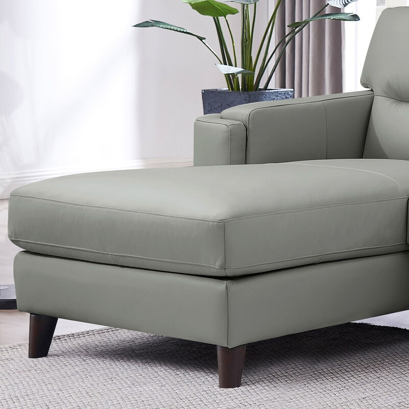 Elm Top Grain Leather Sofa Chaise