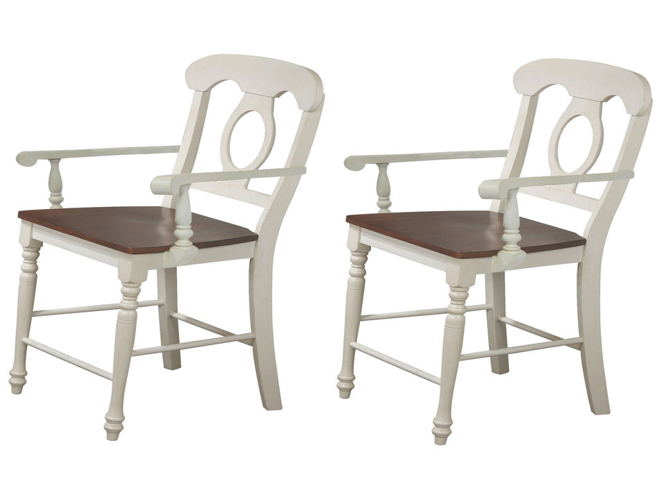 Andrews Bravo 42.5 in. High Back 24 in. Bar Stool with Solid Wood Seat (Set of 2)