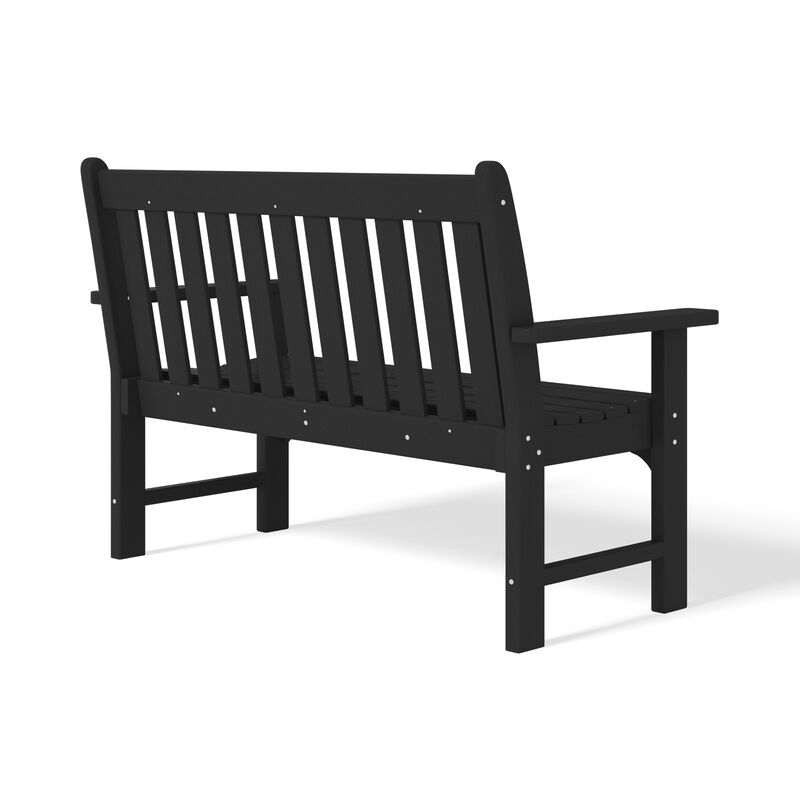 WestinTrends Outdoor 2-Person All-Weather HDPE Front Porch Garden Bench