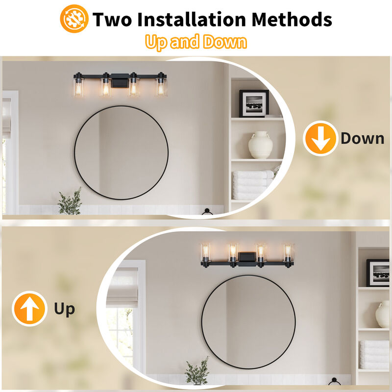 31.5" Modern 4-Light Dimmable Indoor Wall Sconce image number 7