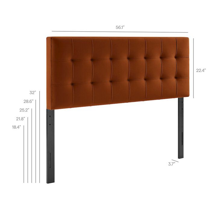 Lily Stain-Resistant Performance Velvet Full Size Headboard