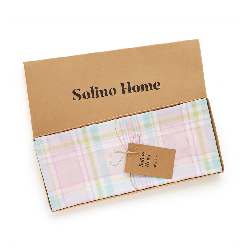 Linen Table Runner - Palm Beach Plaid image number 4