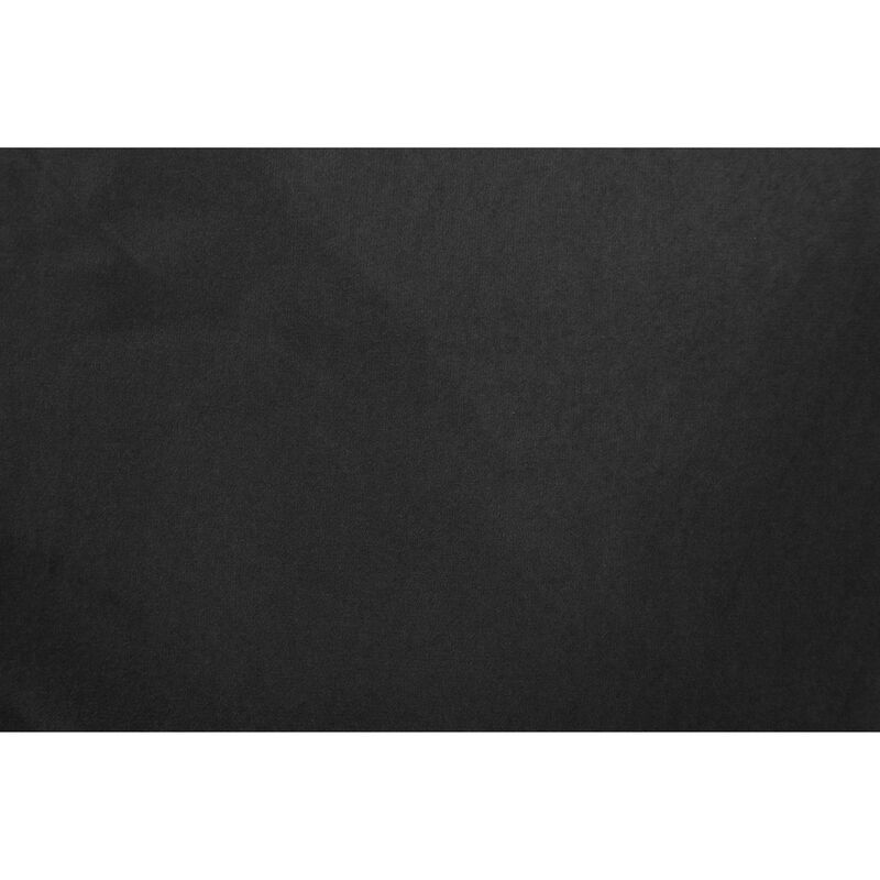 Ero Convertible Sectional Sofa, Storage Chaise, 2 Pillows Black Velvet - Benzara